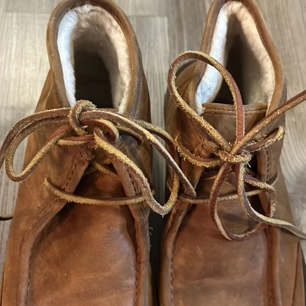 MENS UGG BOSLEY CHESTNUT SHEARLING LINED WATERPROOF WINTER BOOT EUC SIZE 10